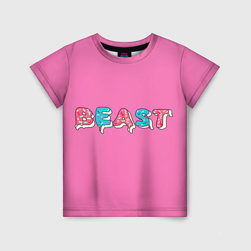 Детская футболка Mr Beast Donut Pink edition / 3D-принт – фото 1