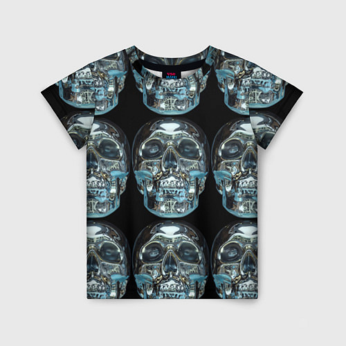 Детская футболка Skulls pattern 2028 / 3D-принт – фото 1