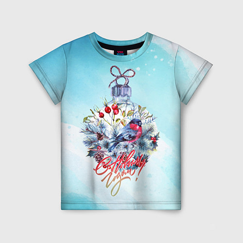 Детская футболка Снегири! / 3D-принт – фото 1