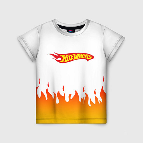 Детская футболка Hot Wheels Logo Fire / 3D-принт – фото 1