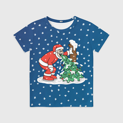Детская футболка ПРАЗДНИК К НАМ ПРИХОДИТ САНТА / 3D-принт – фото 1
