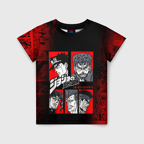 Детская футболка JOJO BIZARRE ADVENTURE ДЖОДЖО АРТ / 3D-принт – фото 1