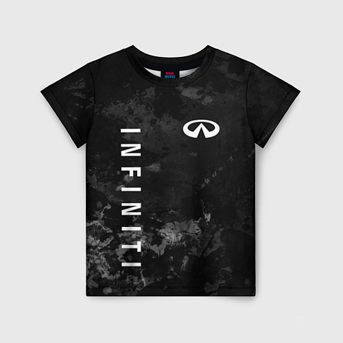 Детская футболка Infiniti, Инфинити Черно серый фон / 3D-принт – фото 1