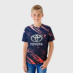 Футболка детская Toyota градиент, цвет: 3D-принт — фото 2