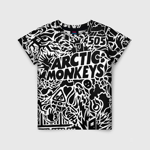 Детская футболка Arctic monkeys Pattern / 3D-принт – фото 1