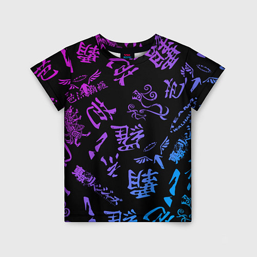 Детская футболка Токийские мстители паттерн градиент / 3D-принт – фото 1