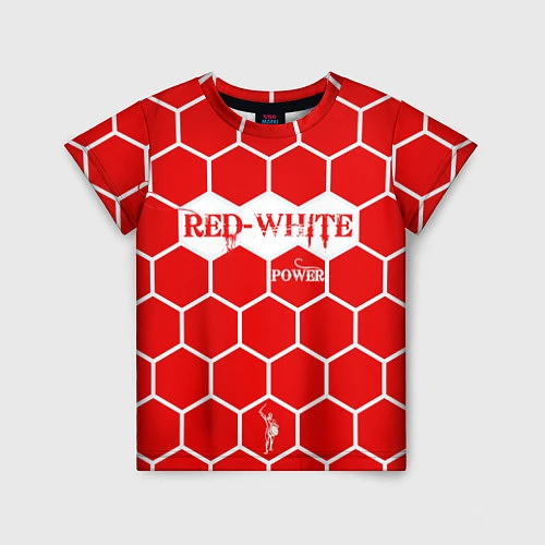 Детская футболка Красно-Белая Сила / 3D-принт – фото 1