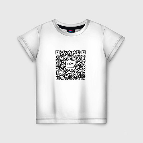 Детская футболка Я QR-кот, гуляю где вздумается! / 3D-принт – фото 1