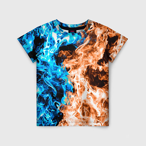 Детская футболка Огненное пламя / 3D-принт – фото 1