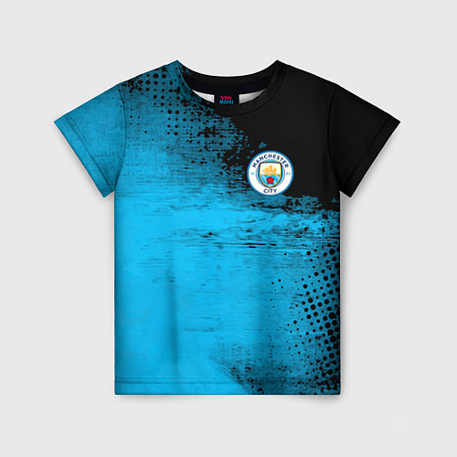 Детская футболка Manchester City голубая форма / 3D-принт – фото 1
