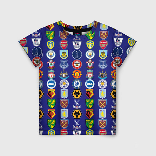 Детская футболка Футбольные клубы Английской Премьер Лиги / 3D-принт – фото 1