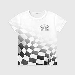 Футболка детская INFINITI, ИНФИНИТИ СПОРТ, ФИНИШНЫЙ ФЛАГ, цвет: 3D-принт