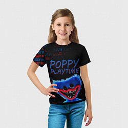 Футболка детская Хагги ВАГГИ Poppy Playtime, цвет: 3D-принт — фото 2