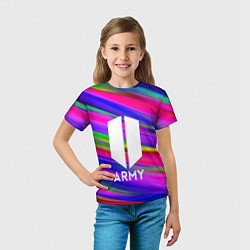 Футболка детская BTS ARMY RAIBOW, цвет: 3D-принт — фото 2