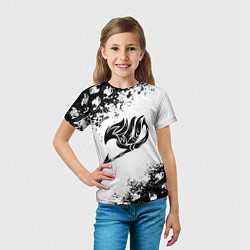 Футболка детская ХВОСТ ФЕИ ЧЁРНЫЙ СИМВОЛ FAIRY TAIL BLACK, цвет: 3D-принт — фото 2
