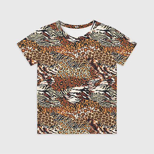 Детская футболка Шкуры Диких Животных / 3D-принт – фото 1