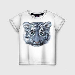 Футболка детская Взгляд белого тигра, цвет: 3D-принт