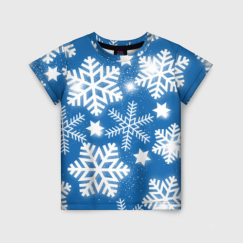 Детская футболка Снежное небо / 3D-принт – фото 1