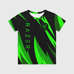 Футболка детская RAZER GREEN, цвет: 3D-принт