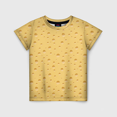 Детская футболка Сыр - Cheese / 3D-принт – фото 1