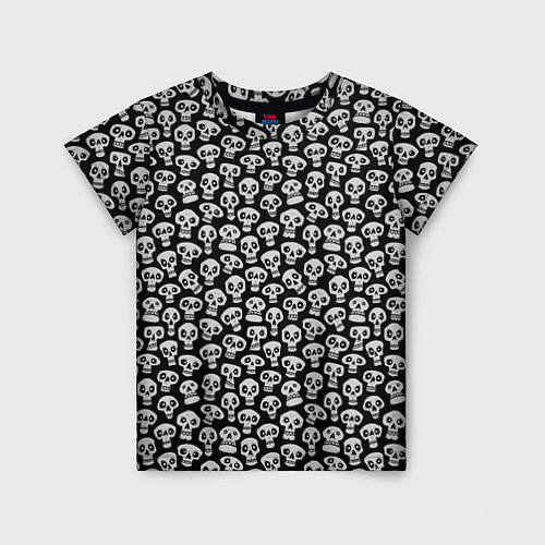 Детская футболка Funny skulls / 3D-принт – фото 1