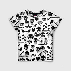 Детская футболка UNDERTALE WHITE PATTERN