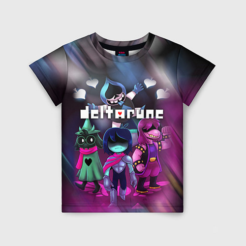 Детская футболка DELTARUNE ГЕРОИ В БОЙ! / 3D-принт – фото 1