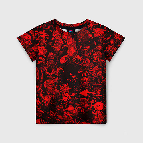 Детская футболка DOTA 2 HEROES RED PATTERN ДОТА 2 / 3D-принт – фото 1