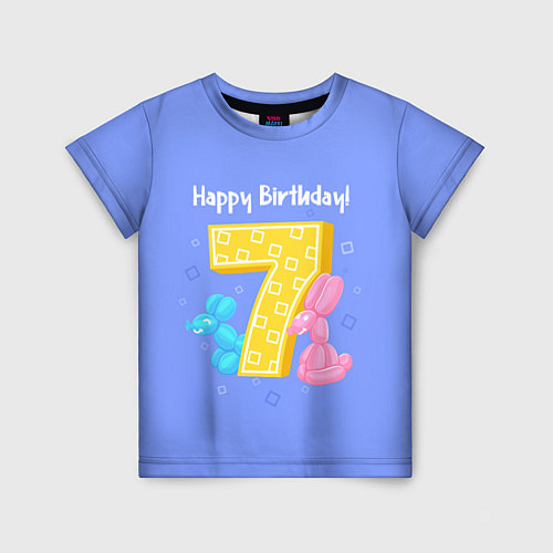 Детская футболка Седьмой день рождения / 3D-принт – фото 1