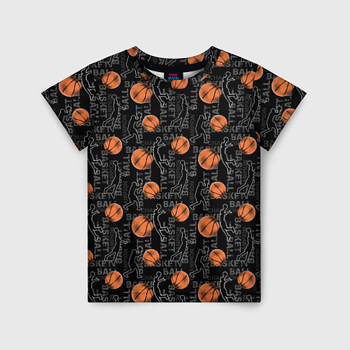 Детская футболка BASKETBALL - Баскетбол / 3D-принт – фото 1