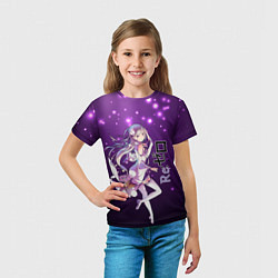 Футболка детская Re: Zero Эмилия, цвет: 3D-принт — фото 2
