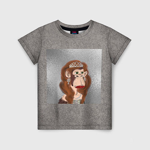 Детская футболка Wanna Be Bored Ape / 3D-принт – фото 1