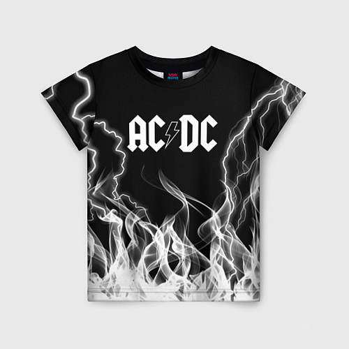 Детская футболка ACDC Fire / 3D-принт – фото 1