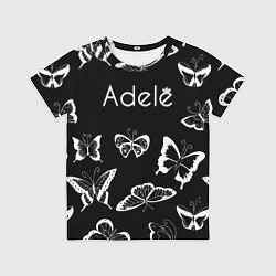 Футболка детская Адель летящие бабочки, цвет: 3D-принт