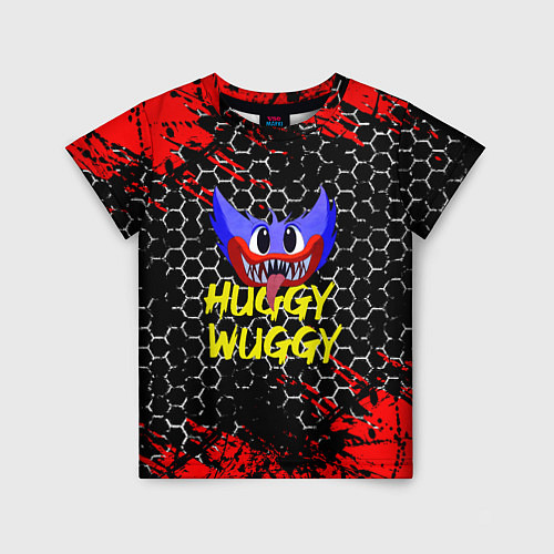 Детская футболка Huggy Wuggy соты / 3D-принт – фото 1