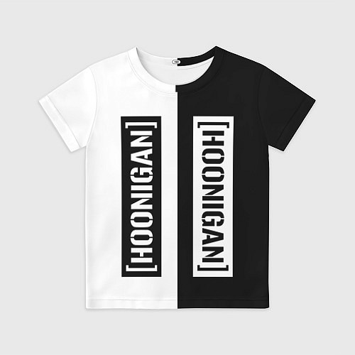 Детская футболка Hoonigan Автоспорт спина / 3D-принт – фото 1