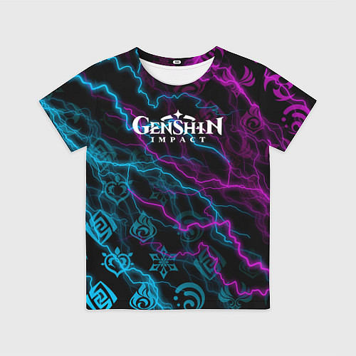 Детская футболка Молнии в Стихию Genshin Impact / 3D-принт – фото 1