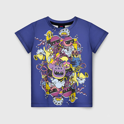 Детская футболка Сумасшедшие монстры / 3D-принт – фото 1