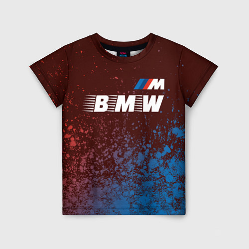 Детская футболка БМВ BMW - Краски / 3D-принт – фото 1
