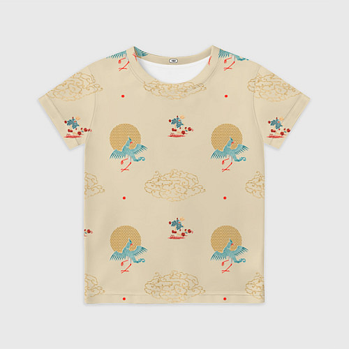 Детская футболка Китайский орнамент Феникс / 3D-принт – фото 1