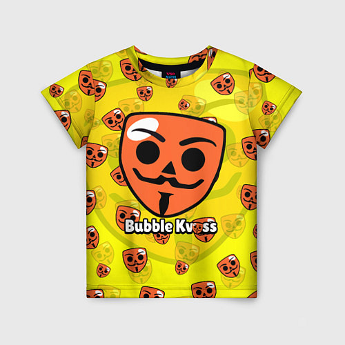 Детская футболка BUBBLE KVASS - БАБЛ КВАС / 3D-принт – фото 1