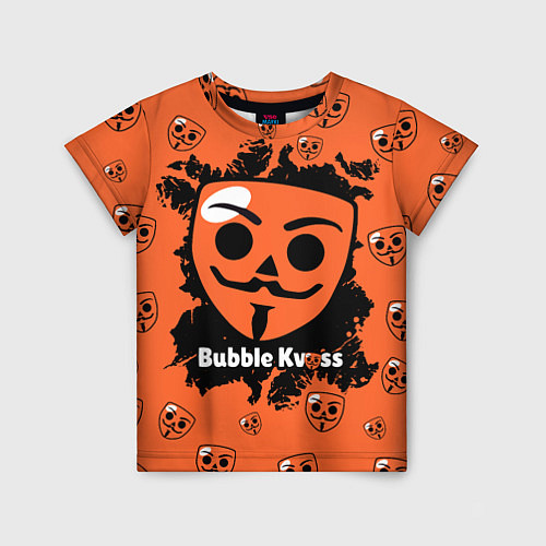 Детская футболка ИГРА БАБЛ КВАС - BUBBLE KVASS / 3D-принт – фото 1