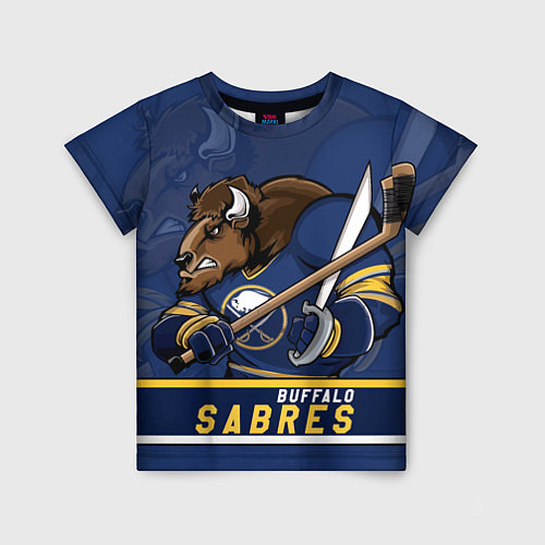 Детская футболка Баффало Сейберз, Buffalo Sabres / 3D-принт – фото 1