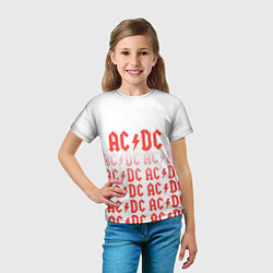 Футболка детская Acdc Паттерн, цвет: 3D-принт — фото 2