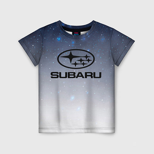 Детская футболка SUBARU авто, супер / 3D-принт – фото 1
