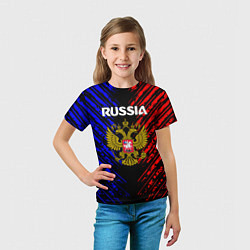 Футболка детская Russia Герб Патриот, цвет: 3D-принт — фото 2