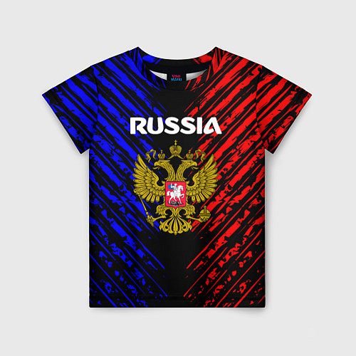 Детская футболка Russia Герб Патриот / 3D-принт – фото 1