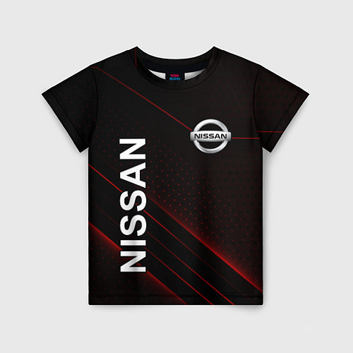 Детская футболка Nissan, Ниссан Абстракция / 3D-принт – фото 1