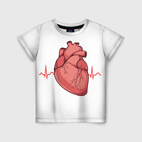 Детская футболка Анатомия сердца / 3D-принт – фото 1