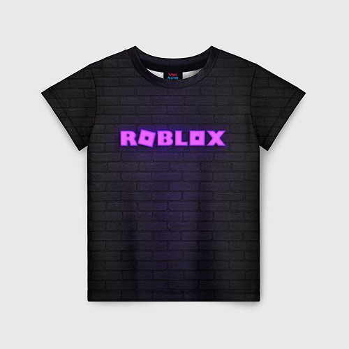 Детская футболка ROBLOX NEON LOGO ИГРА РОБЛОКС / 3D-принт – фото 1